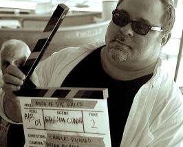 Charles Richard, professor and film-maker, slates a scene